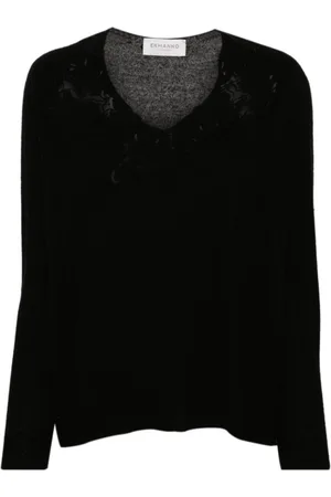 ERMANNO SCERVINO Dames, Truien, Zwart, Maat: S