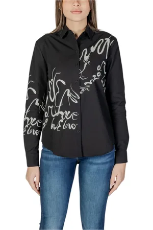 Desigual Dames, Blouses & Shirts, Zwart, Maat: M Katoen