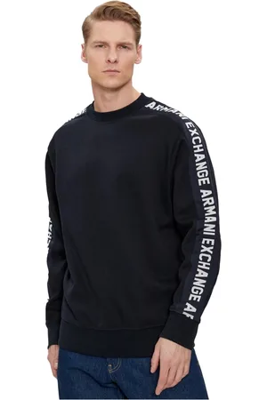 Armani Exchange Heren, Sweatshirts & Hoodies, Blauw, Maat: 2XL Katoen