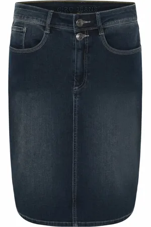 C.ro Dames, Rokken, Blauw, Maat: M Denim