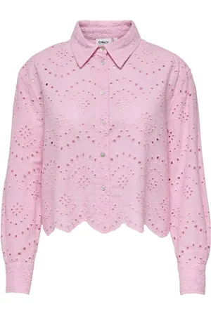 ONLY Dames, Blouses & Shirts, Roze, Maat: L