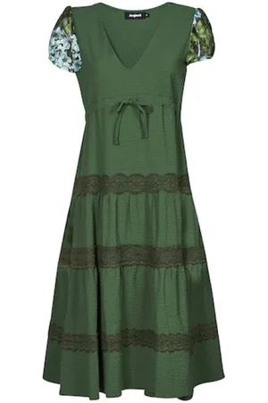 Desigual Dames, Jurken, Groen, Maat: XS Poliester