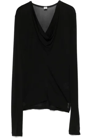 Totême Dames, Blouses & Shirts, Zwart, Maat: S Viscose