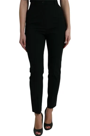 Dolce & Gabbana Dames, Broeken, Zwart, Maat: XS Wol