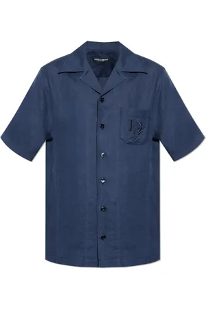 Dolce & Gabbana Heren, Overhemden, Blauw, Maat: XL Linnen