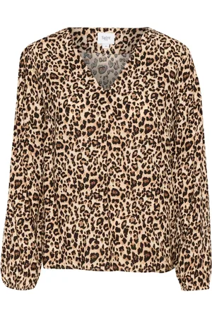 Saint Tropez Dames, Blouses & Shirts, Bruin, Maat: M