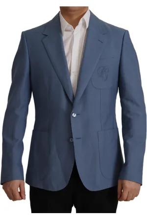 Dolce & Gabbana Heren, Jassen, Blauw, Maat: M Linnen