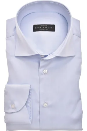 john miller Heren, Overhemden, Blauw, Maat: XS Katoen