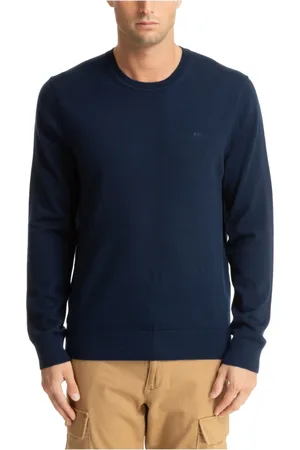 Michael Kors Heren, Truien, Blauw, Maat: XL Wol