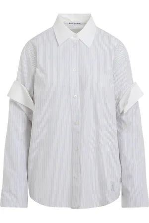 Acne Studios Dames, Blouses & Shirts, Wit, Maat: S Katoen
