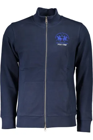 La Martina Heren, Sweatshirts & Hoodies, Blauw, Maat: L Katoen