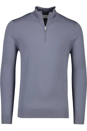 Profuomo Heren, Truien, Blauw, Maat: 2XL Katoen