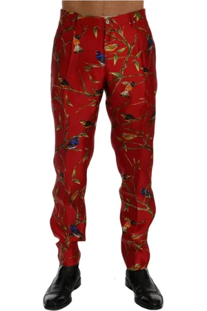 Dolce & Gabbana Heren, Broeken, Rood, Maat: XS Zijde