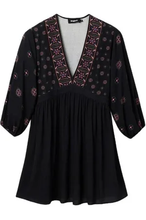 Desigual Dames, Jurken, Zwart, Maat: S Viscose