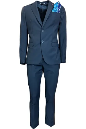 0-105 Heren, Pakken, Blauw, Maat: M Wol