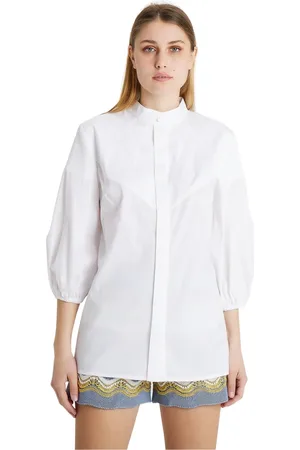 FEDERICA TOSI Dames, Blouses & Shirts, Wit, Maat: L Katoen