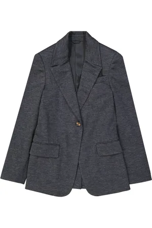 Brunello Cucinelli Dames, Jassen, Grijs, Maat: 3XS Wol
