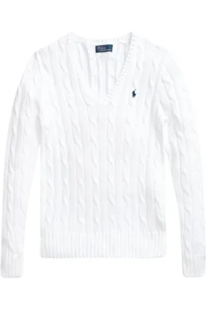 Ralph Lauren Dames, Truien, Wit, Maat: 2XL Katoen