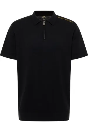 Carlo Colucci Heren, Tops, Zwart, Maat: L