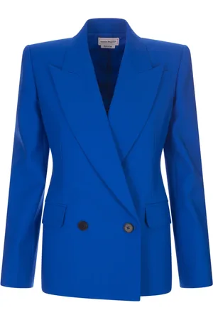 Alexander McQueen Dames, Jassen, Blauw, Maat: XS Wol