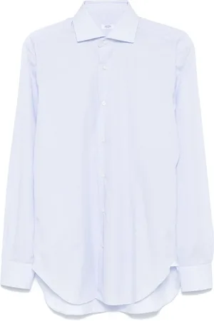 BARBA Heren, Overhemden, Blauw, Maat: 2XL Katoen