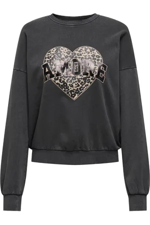 ONLY Dames, Sweatshirts & Hoodies, Grijs, Maat: L Katoen
