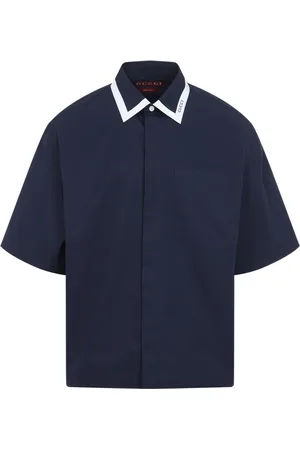 Gucci Heren, Overhemden, Blauw, Maat: S Katoen