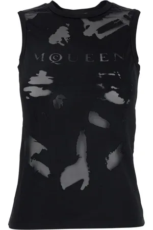 Alexander McQueen Dames, Tops, Zwart, Maat: XS Viscose