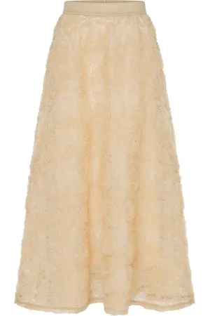 Aimée the Label Dames, Rokken, Geel, Maat: M Polyamide