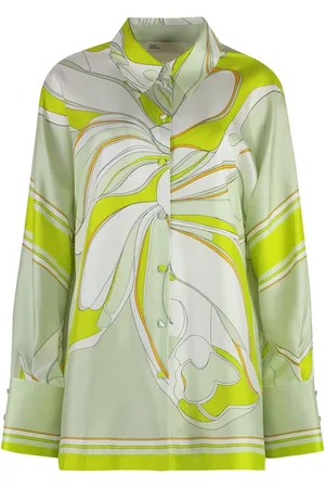 Tory Burch Dames, Blouses & Shirts, Groen, Maat: L Zijde