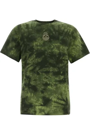 Alexander McQueen Heren, Tops, Groen, Maat: M Katoen