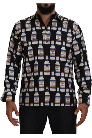Dolce & Gabbana Heren, Overhemden, Zwart, Maat: XS Zijde