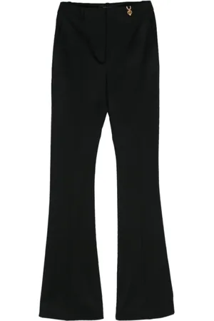VERSACE Dames, Broeken, Zwart, Maat: M Wol