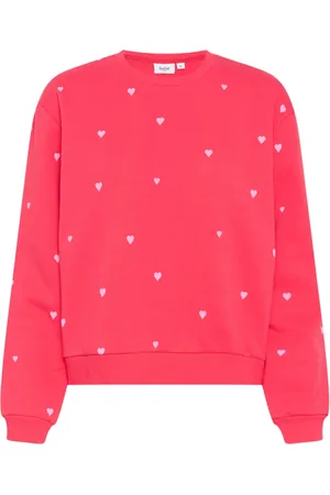 Saint Tropez Dames, Sweatshirts & Hoodies, Roze, Maat: XS Katoen