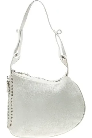 Fendi Dames, Pre-owned, Wit, Maat: ONE Size Leer
