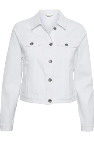 Cream Dames, Jassen, Wit, Maat: L Denim