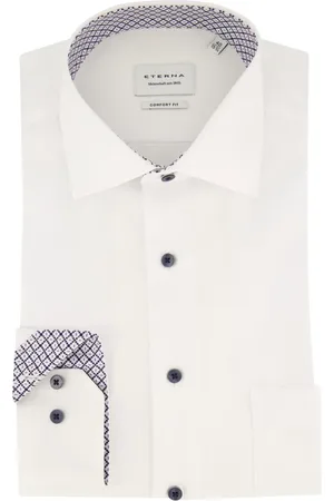 ETERNA Heren, Overhemden, Wit, Maat: 2XL Katoen