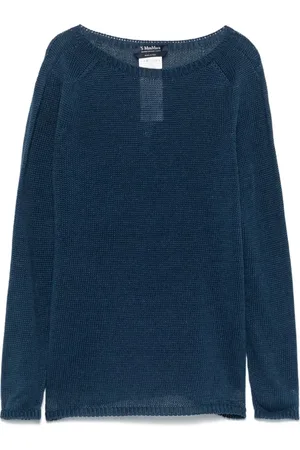 Max Mara Dames, Truien, Blauw, Maat: XL