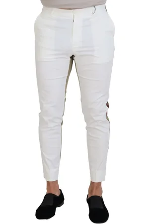 Dolce & Gabbana Heren, Broeken, Wit, Maat: M Katoen