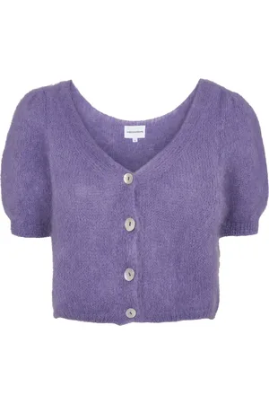 American Dreams Dames, Truien, Paars, Maat: L Mohair