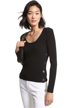 Michael Kors Dames, Truien, Zwart, Maat: L