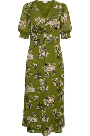 Kaffe Dames, Jurken, Groen, Maat: S Poliester