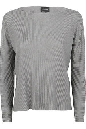 Giorgio Armani Dames, Truien, Grijs, Maat: S Viscose