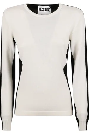 Moschino Dames, Truien, Wit, Maat: S Wol
