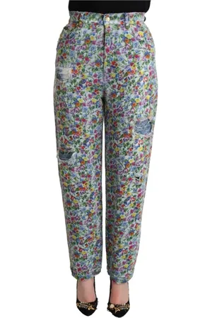 Dolce & Gabbana Dames, Broeken, Veelkleurig, Maat: XS Denim