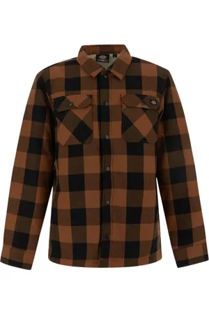 Dickies Heren, Overhemden, Bruin, Maat: M Katoen