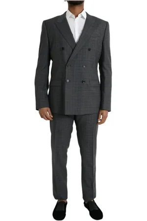 Dolce & Gabbana Heren, Pakken, Grijs, Maat: 2XL Wol