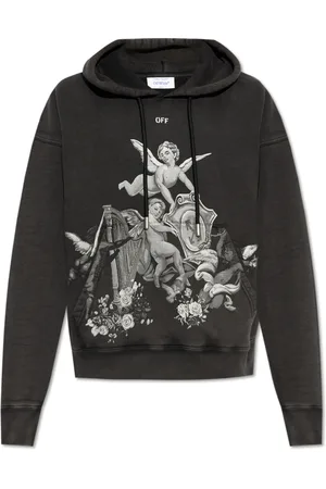 OFF-WHITE Heren, Sweatshirts & Hoodies, Grijs, Maat: L Katoen