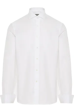 CANALI Heren, Overhemden, Wit, Maat: 2XL Katoen