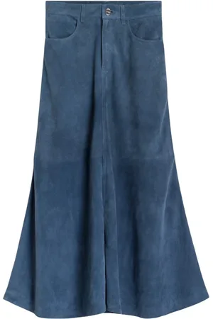 Ivy & Oak Dames, Rokken, Blauw, Maat: S Leer